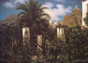 艺术家弗雷德里克·莱顿爵士作品《卡普里岛旅馆花园》