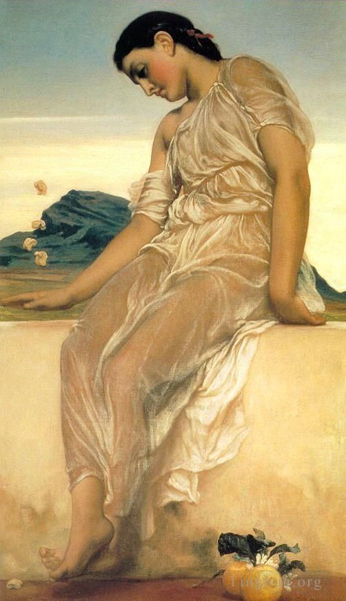 弗雷德里克·莱顿爵士 的油画作品 -  《女孩》