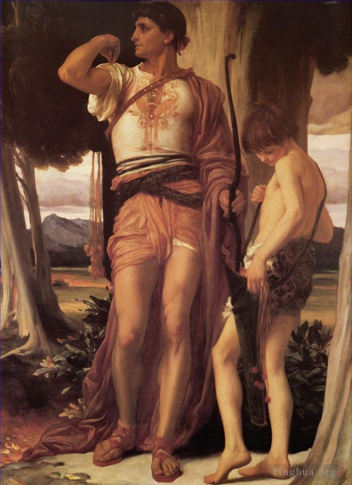 弗雷德里克·莱顿爵士 的油画作品 -  《乔纳森给大卫的令牌》