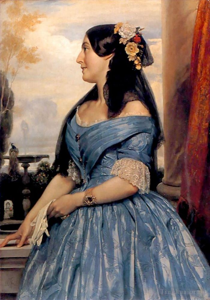 弗雷德里克·莱顿爵士 的油画作品 -  《一位女士的肖像》