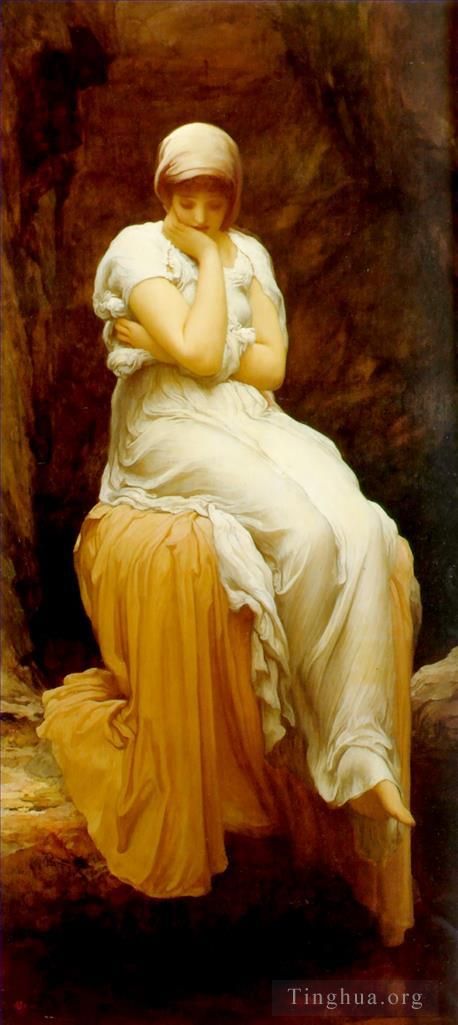 弗雷德里克·莱顿爵士 的油画作品 -  《坐姿》