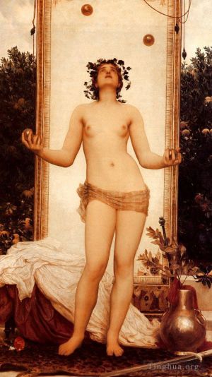 艺术家弗雷德里克·莱顿爵士作品《古董杂耍女孩》