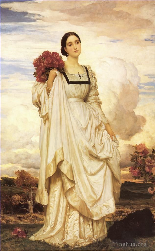 弗雷德里克·莱顿爵士 的油画作品 -  《布朗洛伯爵夫人》
