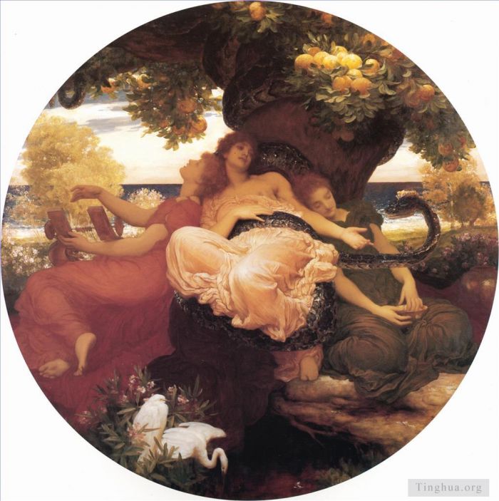 弗雷德里克·莱顿爵士 的油画作品 -  《赫斯珀里得斯花园》