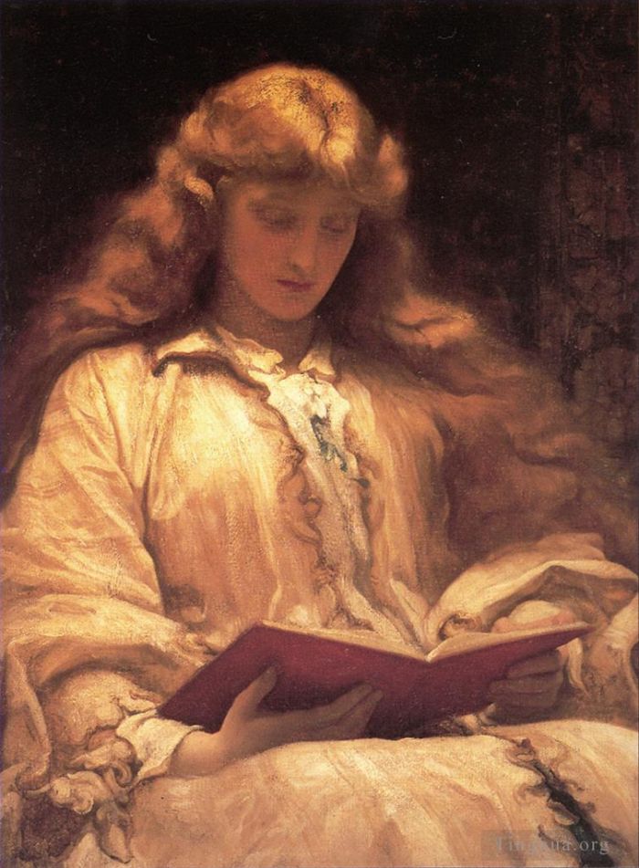弗雷德里克·莱顿爵士 的油画作品 -  《黄发女仆》