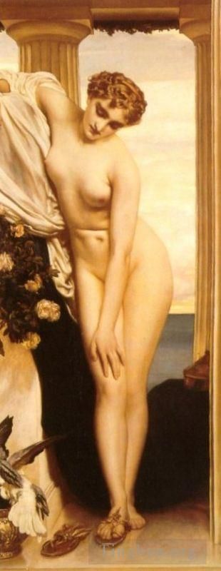 弗雷德里克·莱顿爵士 的油画作品 -  《维纳斯脱衣沐浴,1866》