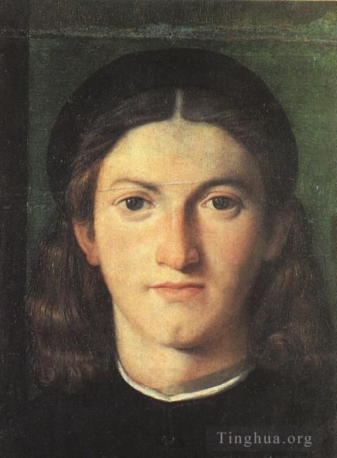 洛伦佐·洛托 的油画作品 -  《一个年轻人的头》