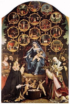 艺术家洛伦佐·洛托作品《圣母玫瑰经,1539》