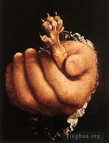 洛伦佐·洛托 的油画作品 -  《金爪人,1527detail1》