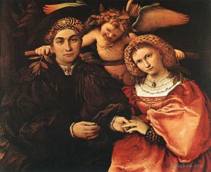 艺术家洛伦佐·洛托作品《马西里奥先生和他的妻子,1523》