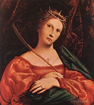 艺术家洛伦佐·洛托作品《亚历山大的圣凯瑟琳,1522》