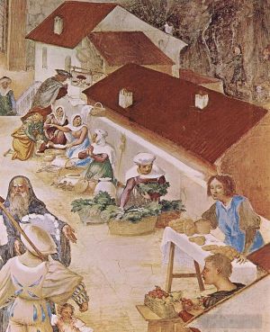 艺术家洛伦佐·洛托作品《圣芭芭拉的故事,1524detail1》