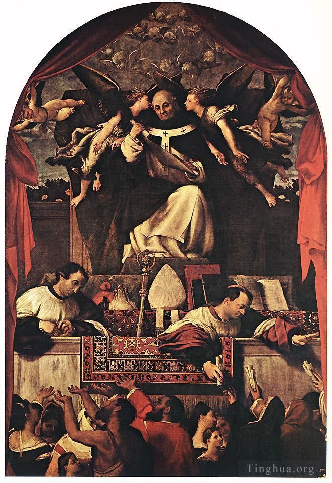 洛伦佐·洛托 的油画作品 -  《圣安东尼的施舍,1542》