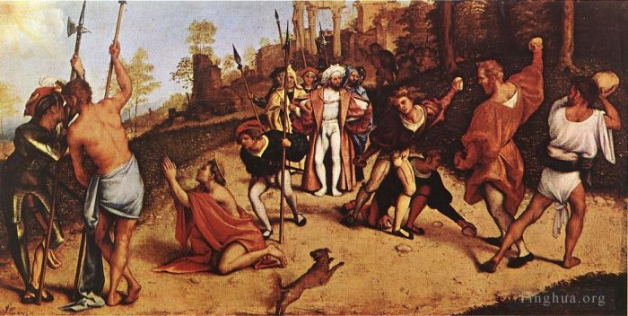 洛伦佐·洛托 的油画作品 -  《圣斯蒂芬殉难,1516》
