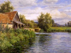 艺术家路易斯·阿斯顿 ·奈特作品《小屋是河边》