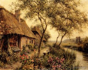 艺术家路易斯·阿斯顿 ·奈特作品《河边小屋》