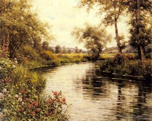 艺术家路易斯·阿斯顿 ·奈特作品《河边花开》