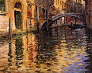 艺术家路易斯·阿斯顿 ·奈特作品《威尼斯天使桥》