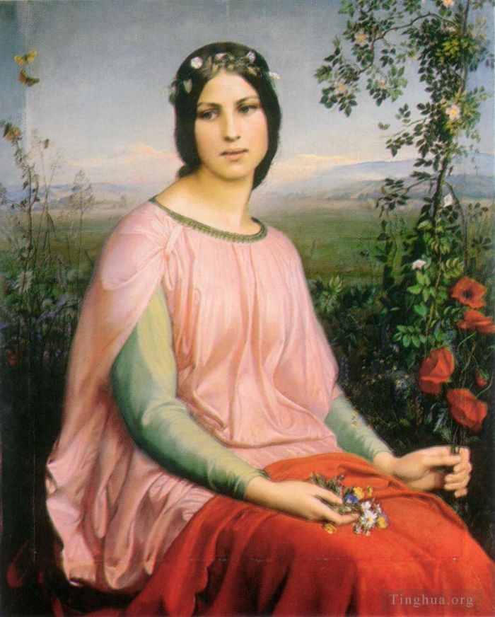 路易斯·詹莫特 的油画作品 -  《冠军之花》
