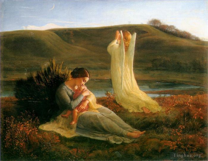 路易斯·詹莫特 的油画作品 -  《3l,天使与梅尔的诗》
