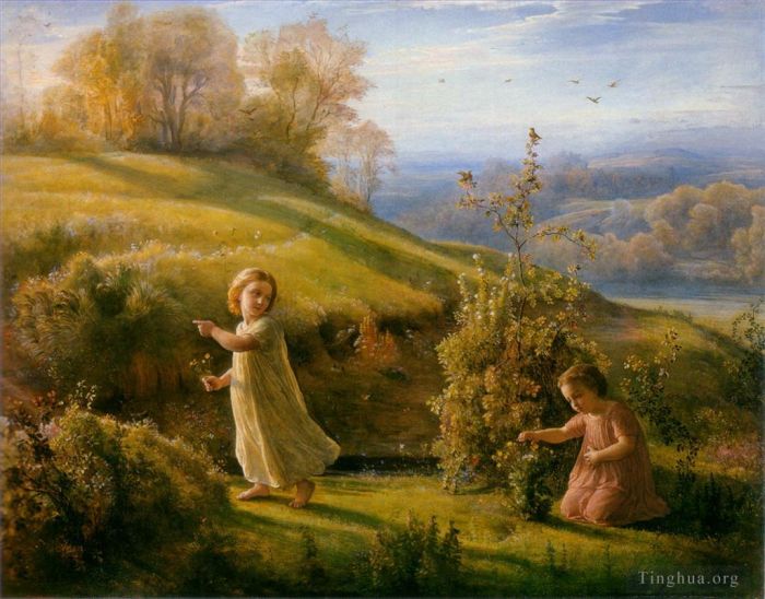 路易斯·詹莫特 的油画作品 -  《四月春天的诗》