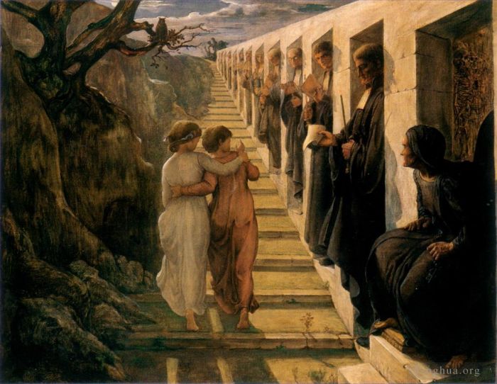 路易斯·詹莫特 的油画作品 -  《7le,mauvais,Sentier,的诗》