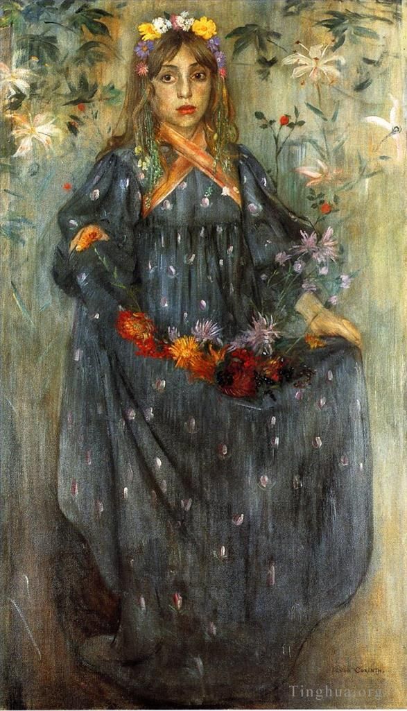 洛维斯·科林斯 的油画作品 -  《秋花》