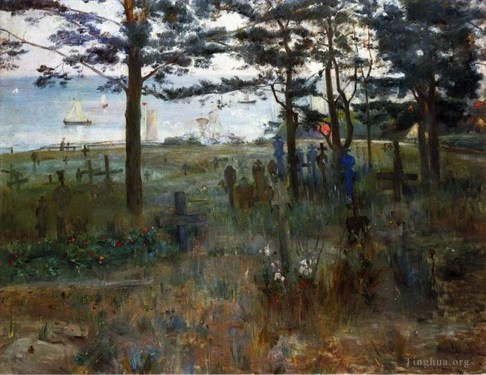 洛维斯·科林斯 的油画作品 -  《尼登渔民公墓》