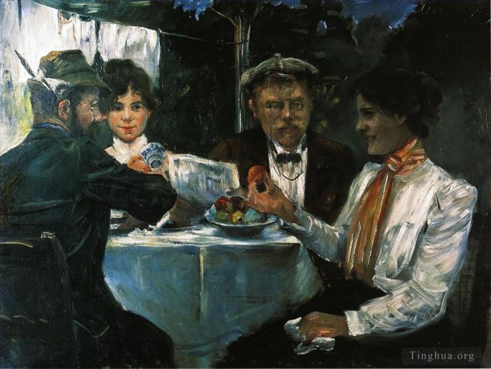 洛维斯·科林斯 的油画作品 -  《位于马克斯·哈尔布斯花园》