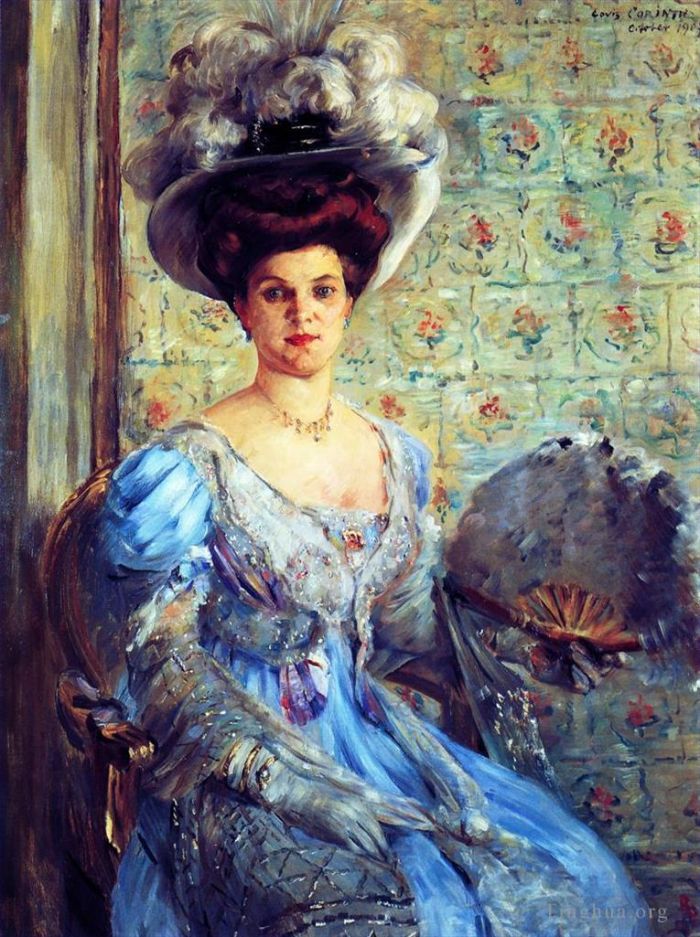 洛维斯·科林斯 的油画作品 -  《埃莱奥诺·冯·威尔克芬克伯爵夫人的肖像》