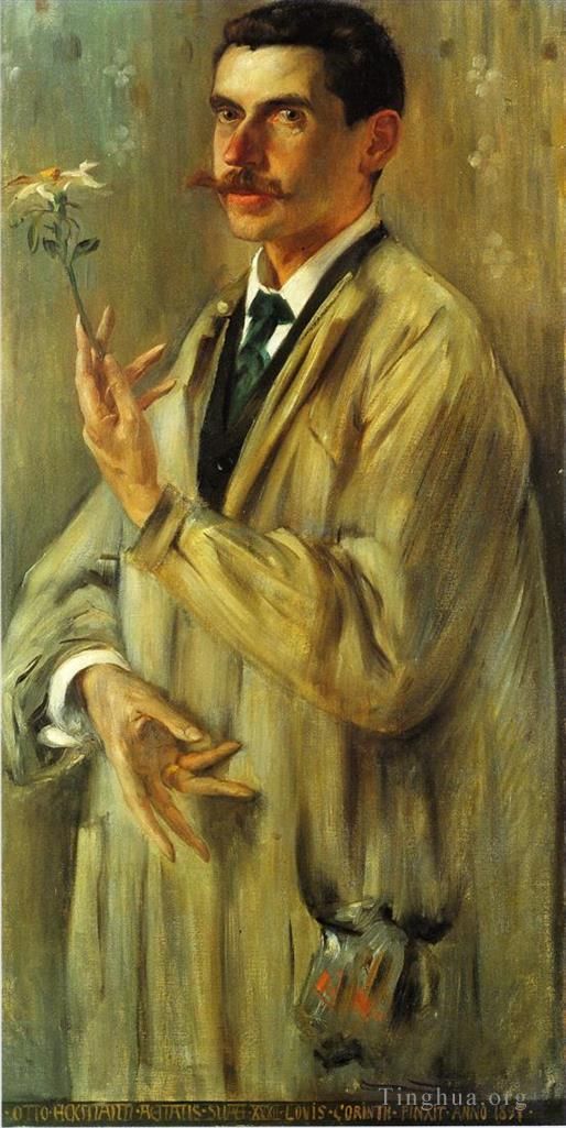 洛维斯·科林斯 的油画作品 -  《画家奥托·艾克曼的肖像》
