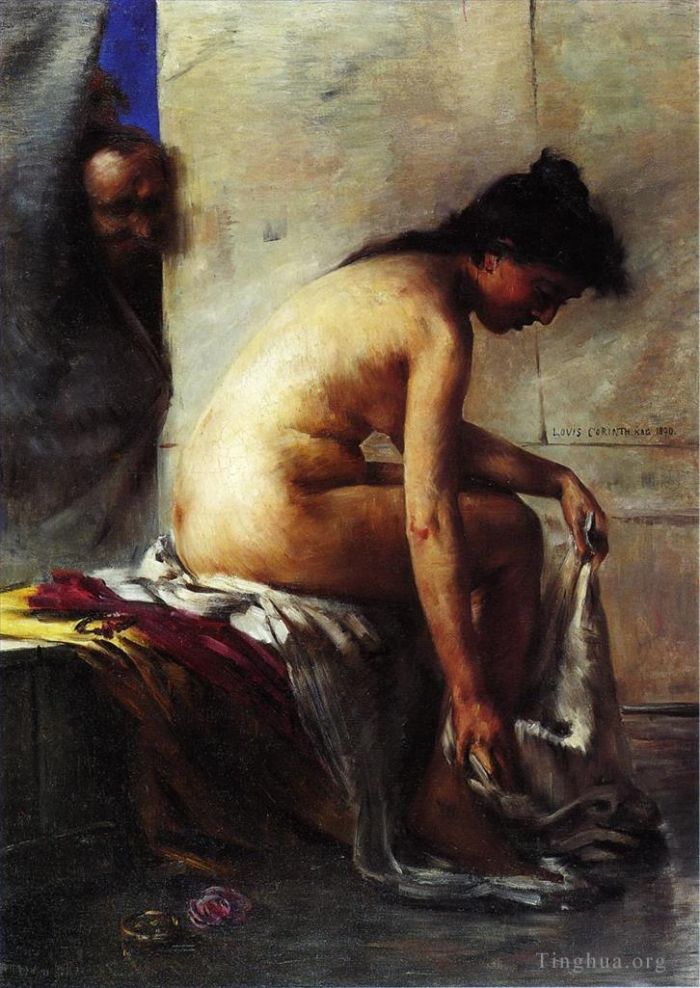 洛维斯·科林斯 的油画作品 -  《苏珊娜和长老第二版》
