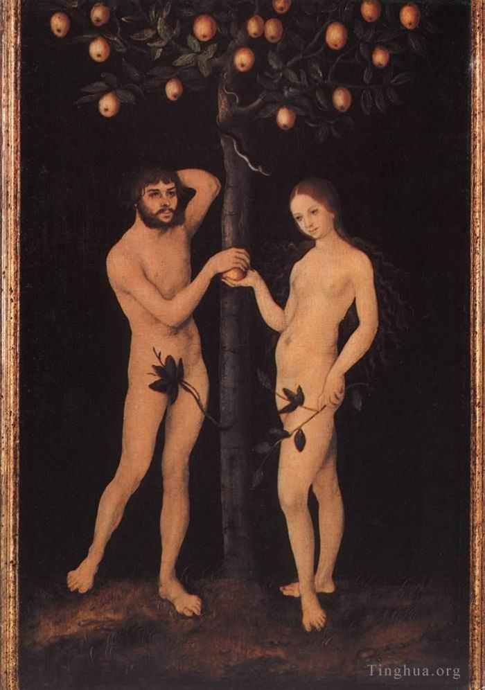 老卢卡斯·克拉纳赫 的油画作品 -  《亚当和夏娃,1》