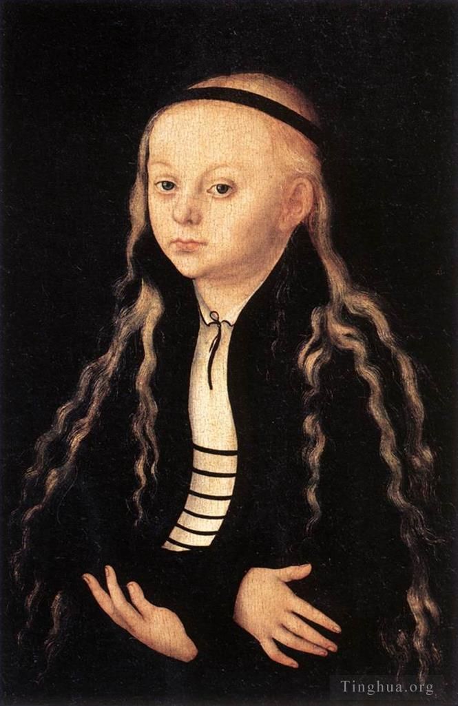 老卢卡斯·克拉纳赫 的油画作品 -  《一个年轻女孩的肖像》