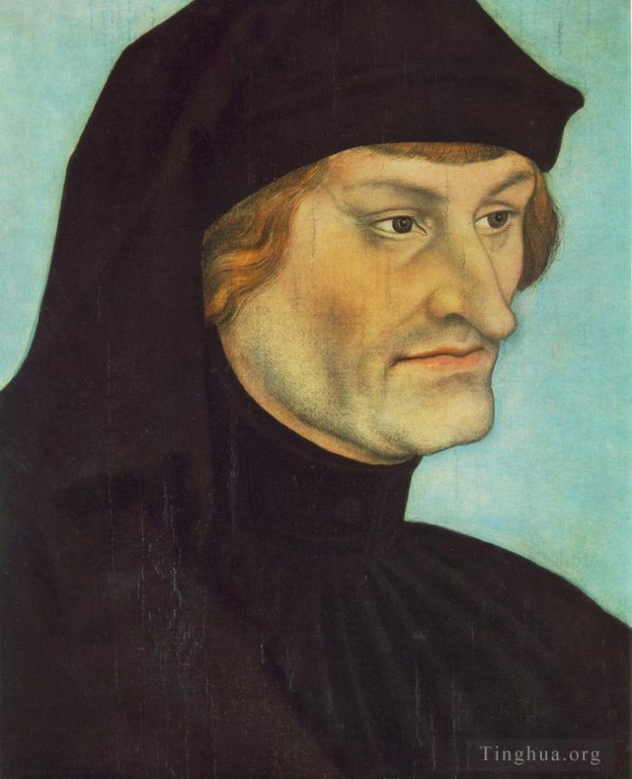 老卢卡斯·克拉纳赫 的油画作品 -  《约翰内斯·盖勒·冯·凯泽贝尔的肖像》