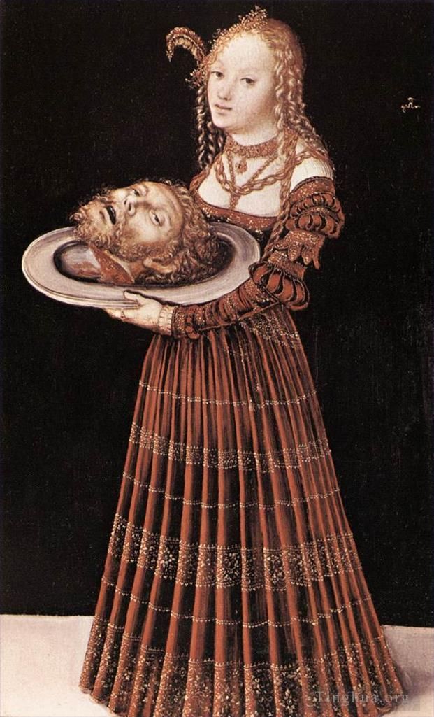 老卢卡斯·克拉纳赫 的油画作品 -  《莎乐美与施洗者圣约翰的头》