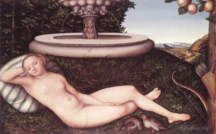 老卢卡斯·克拉纳赫 的油画作品 -  《喷泉的仙女》