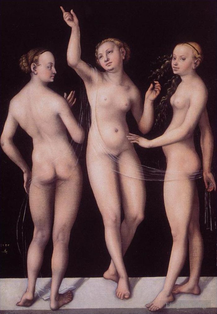老卢卡斯·克拉纳赫 的油画作品 -  《美惠三女神》