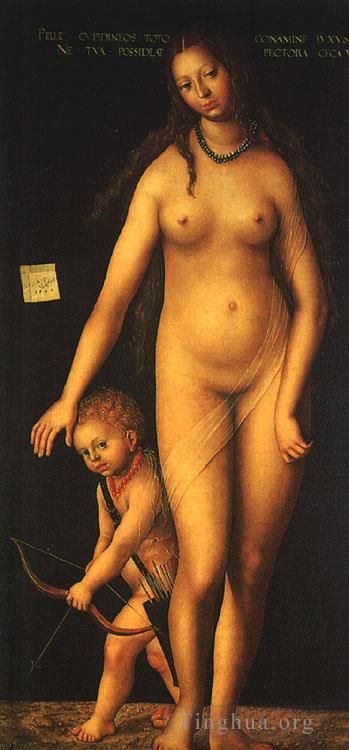 老卢卡斯·克拉纳赫 的油画作品 -  《维纳斯和丘比特》