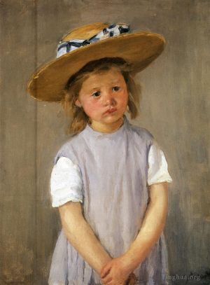 艺术家玛丽·史帝文森·卡萨特作品《戴草帽的孩子》