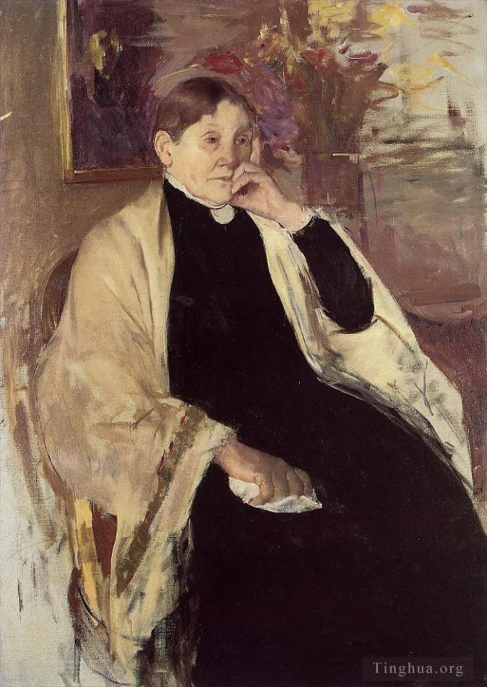 玛丽·史帝文森·卡萨特 的油画作品 -  《罗伯特·S·卡萨特夫人又名凯瑟琳·凯尔森·约翰斯顿·卡萨特》