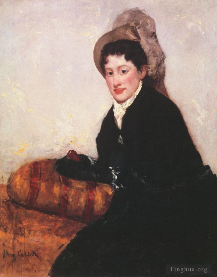 玛丽·史帝文森·卡萨特 的油画作品 -  《一个女人的肖像,1878》