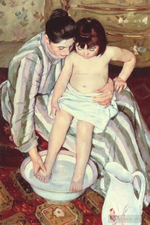 艺术家玛丽·史帝文森·卡萨特作品《洗澡》