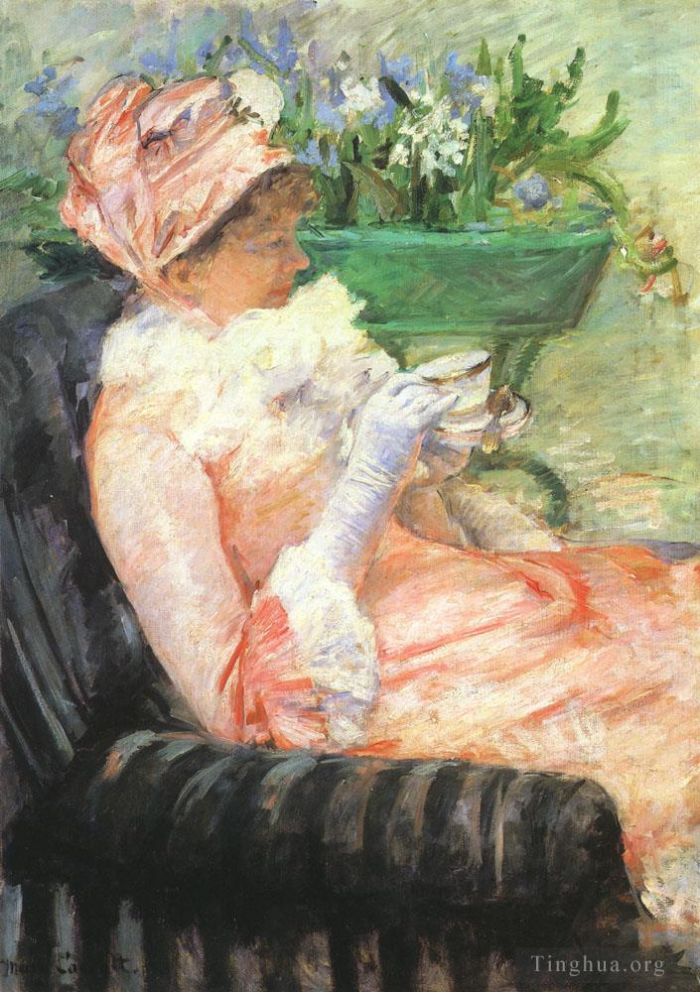玛丽·史帝文森·卡萨特 的油画作品 -  《一杯茶》