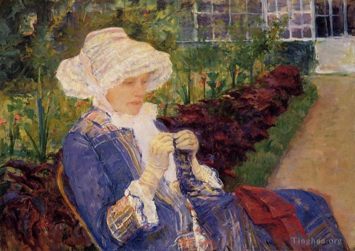 玛丽·史帝文森·卡萨特 的油画作品 -  《花园》
