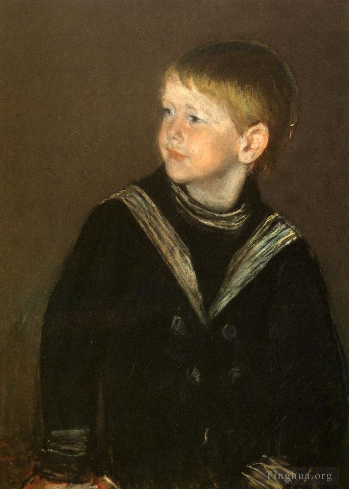 玛丽·史帝文森·卡萨特 的油画作品 -  《水手男孩加德纳·卡萨特》
