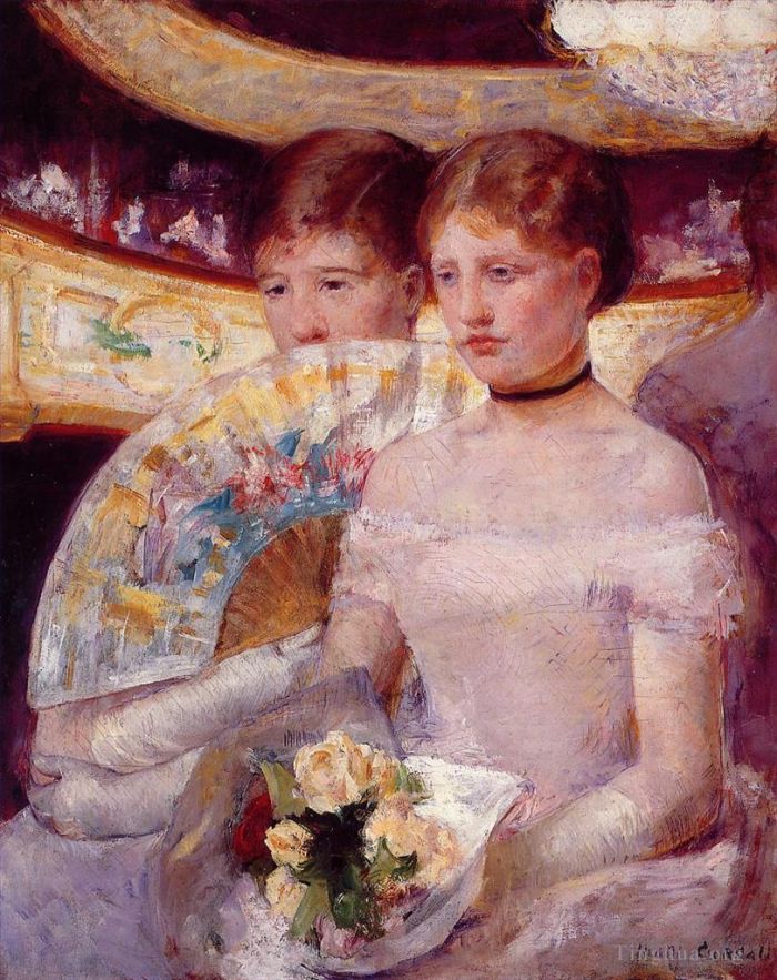 玛丽·史帝文森·卡萨特 的油画作品 -  《包厢里的两个女人》