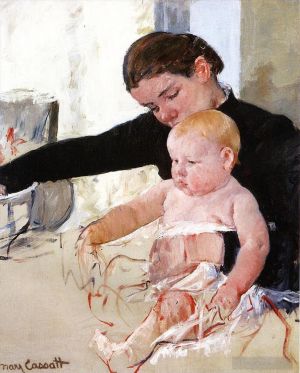 艺术家玛丽·史帝文森·卡萨特作品《给年轻的继承人洗澡》