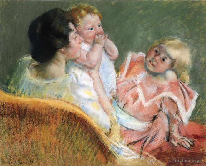玛丽·史帝文森·卡萨特 的各类绘画作品 -  《母亲和孩子》