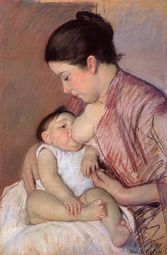 玛丽·史帝文森·卡萨特 的各类绘画作品 -  《母性》